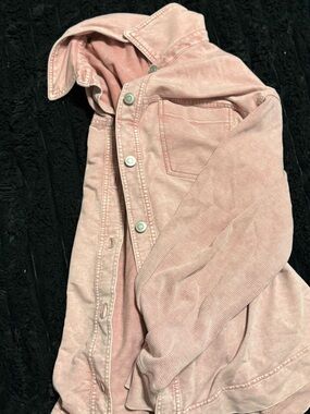 Kids Pink Corduroy Jacket - Soft Button-Up Coat